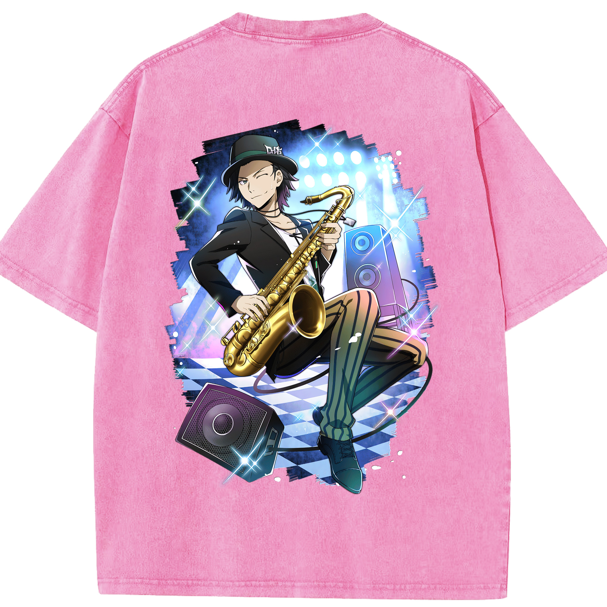 （画像用） 文豪ストレイドッグス Bungo Stray Dogs 綿100% ヴィンテージ風 半袖Tシャツ（背面プリント）